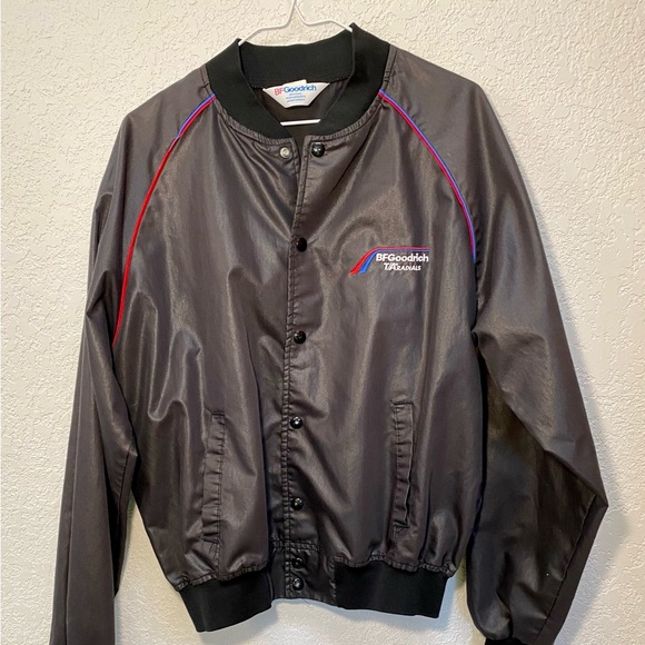 Vintage VTG Made in USA BF Goodrich T/A Radials Garage Jacket Men’s Size Large - Picture 1 of 12